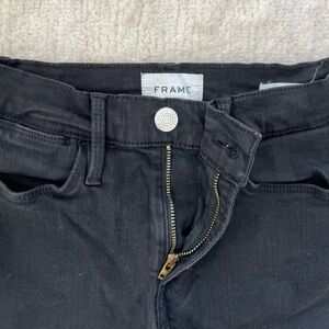 Frame Denim Black Zip Fly Jeans